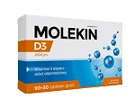 Molekin D3 2000 j.m., tabletki z witaminą D3, 120 szt.