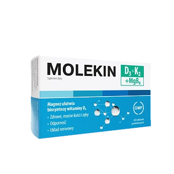 Molekin D3 + K2 + MgB6, tabletki ze składnikami wspomagającymi utrzymanie zdrowych kości, 60 szt.