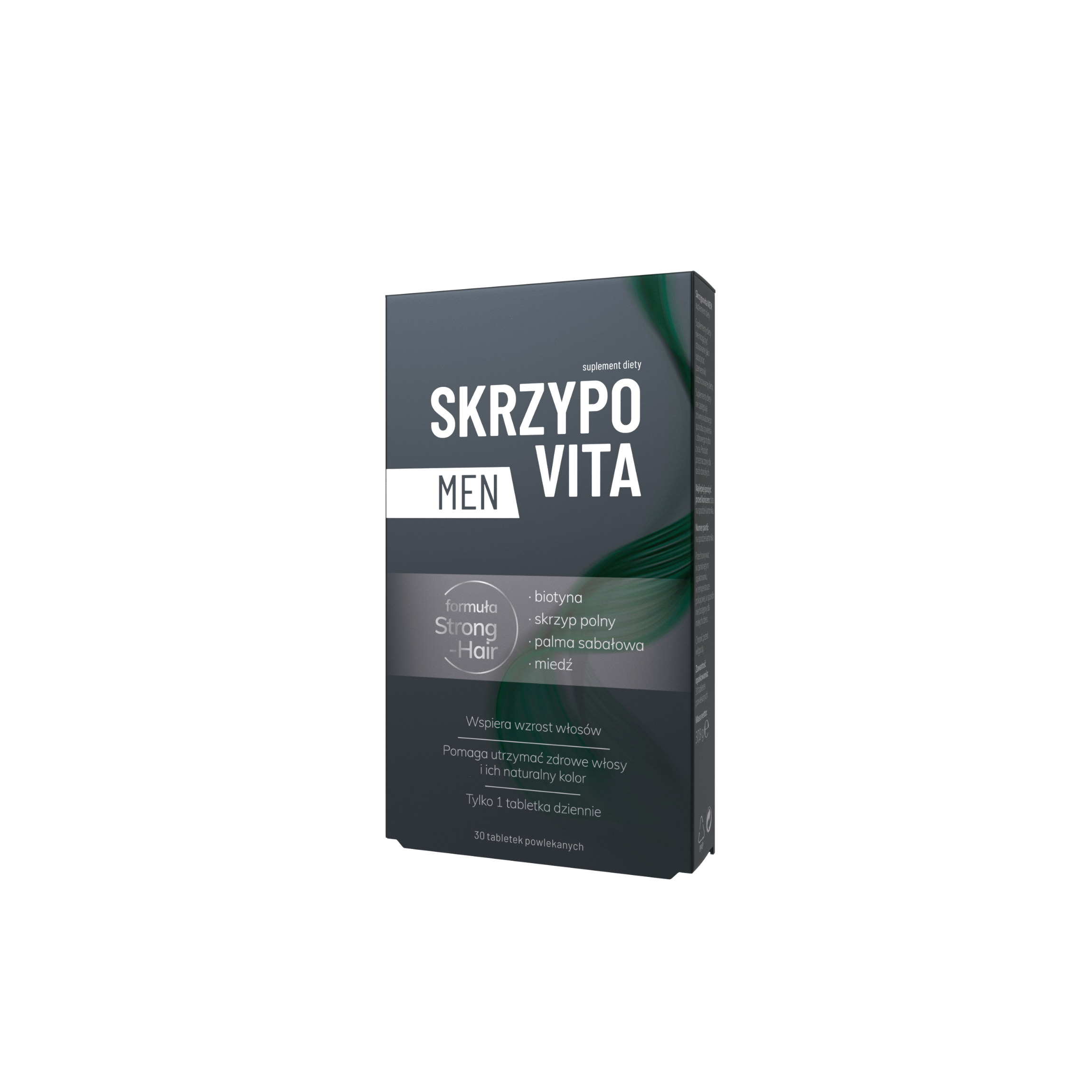 Skrzypovita MEN tabletki ze składnikami na zdrowe i mocne włosy, 30 szt. 