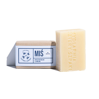 4Szpaki Mydło Miś z Lanoliną, delikatnie oczyszczające skórę, 110 g