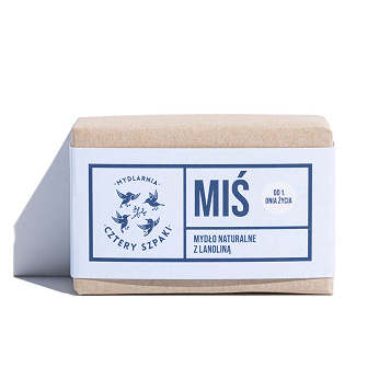 4Szpaki Mydło Miś z Lanoliną, delikatnie oczyszczające skórę, 110 g