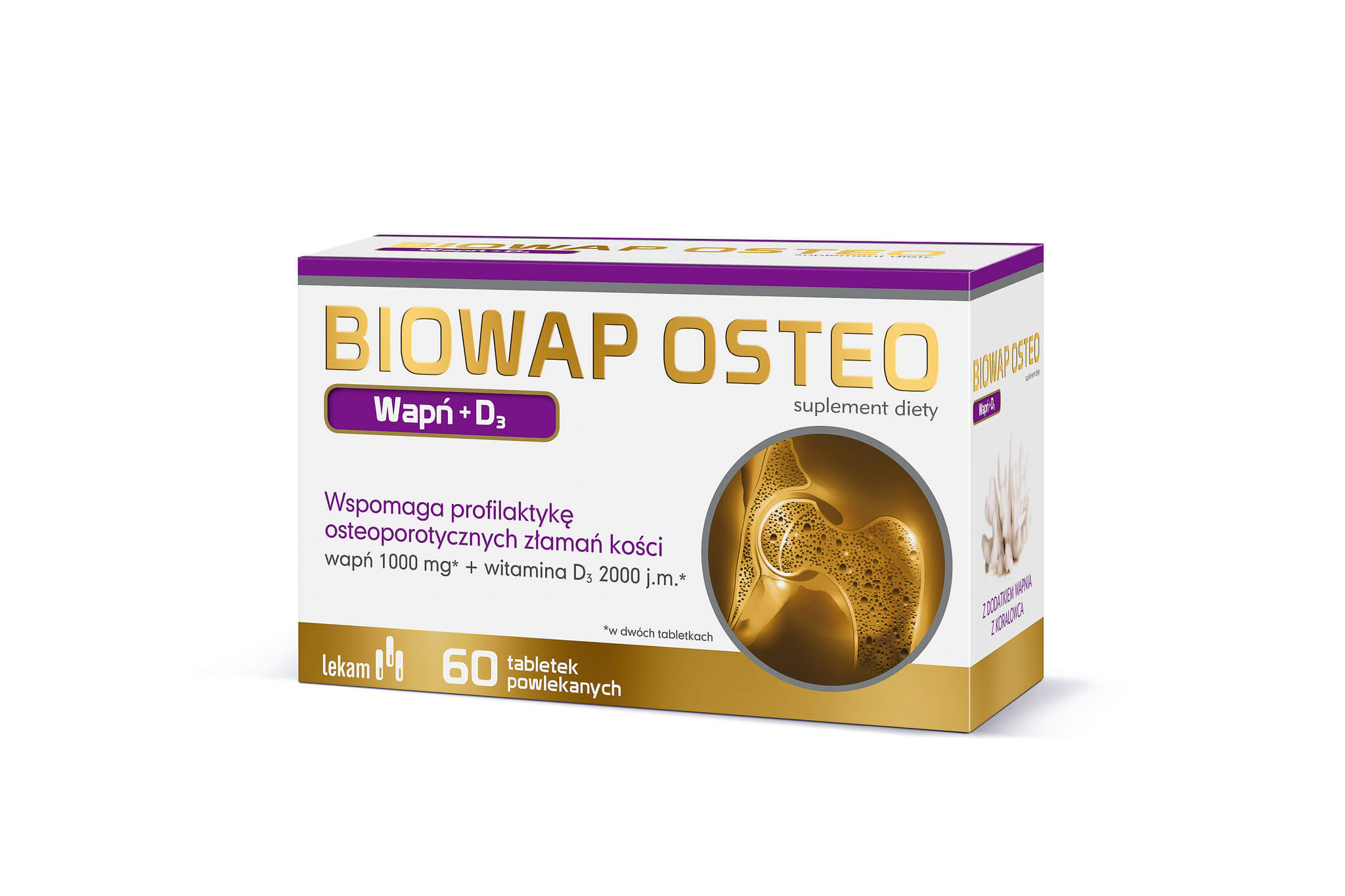 Biowap Osteo D3 + K2, tabletki ze składnikami uzupełniającymi dietę w wapń i witaminę D, 60 szt.