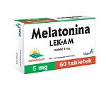 Melatonina LEK-AM 5 mg tabletki z melatoniną wspomagające w zasypianiu, 60 szt.