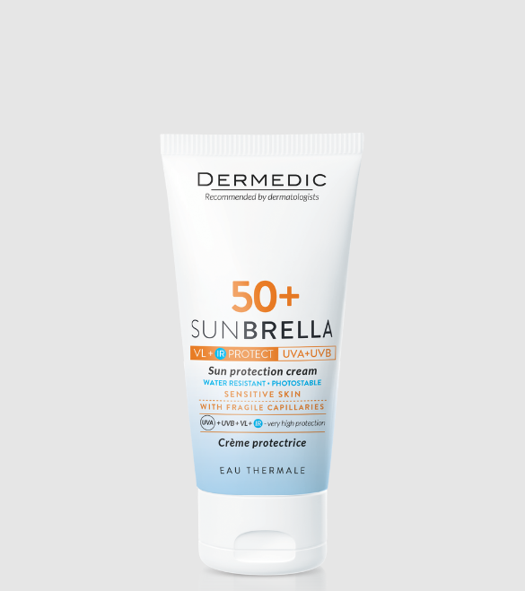 Dermedic Sunbrella, krem ochronny do skóry naczynkowej, SPF 50, 50 ml