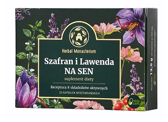 Herbal Monasterium Szafran i Lawenda Na sen, 30 kapsułek