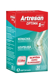 Artresan Optima 1 a day, tabletki ze składnikami wspierającymi zdrowe stawy, 30 szt.