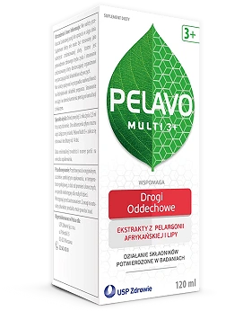 Pelavo Multi 3+ Drogi oddechowe, syrop o smaku malinowym, 120 ml