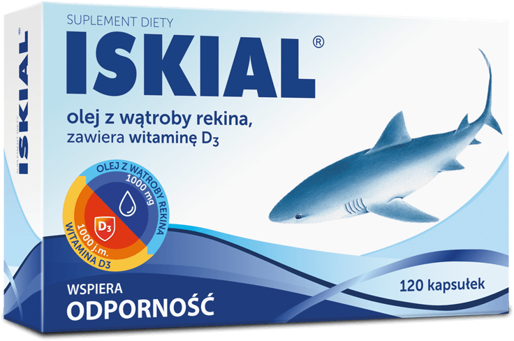 Iskial kapsułki z olejem z wątroby rekina wspierającym odporność, 120 szt.