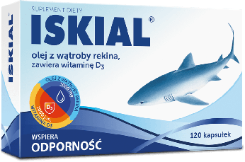 Iskial, kapsułki z olejem z wątroby rekina wspierającym odporność, 120 szt.