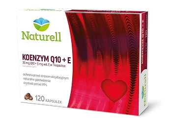 Naturell Koenzym Q10 + E, kapsułki ochronne przed stresem oksydacyjnym, 120 szt.