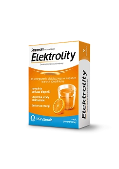 Elektrolity, proszek do stosowania przy biegunce o smaku pomarańczowym, 7 sasz.