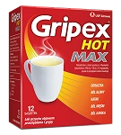 Gripex Hot Max proszek przeciw objawom przeziębienia i grypy, 12 sasz.