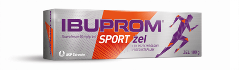 Ibuprom Sport , żel przeciwbólowy do stosowania miejscowo również przy urazach sportowych, 100 g
