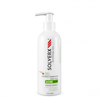 Solverx Acne Skin +Forte , żel, skóry trądzikowej, 200 ml