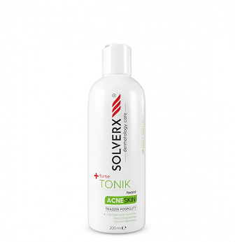 Solverx Acne Skin +Forte, tonik do skóry trądzikowej i tłustej, 200 ml KRÓTKA DATA 30.11.2025