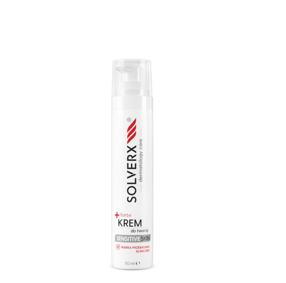 Solverx Sensitive Skin +Forte, krem do skóry wrażliwej i naczynkowej, 50 ml