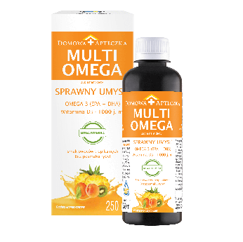 MultiOmega, syrop z olejem z ryb morskich wzmacniającym odporność, 250 ml