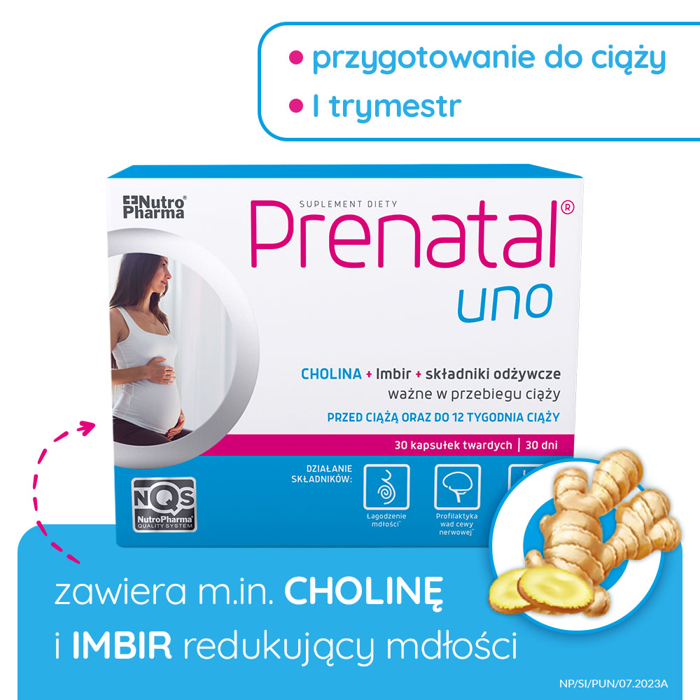 Prenatal Uno, planowanie i 1. trymestr ciąży, 30 szt.