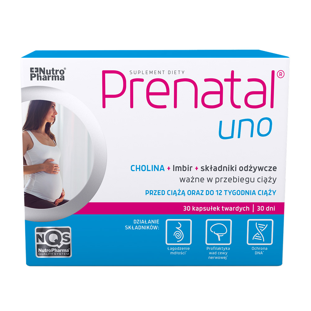 Prenatal Uno, planowanie i 1. trymestr ciąży, 30 szt.
