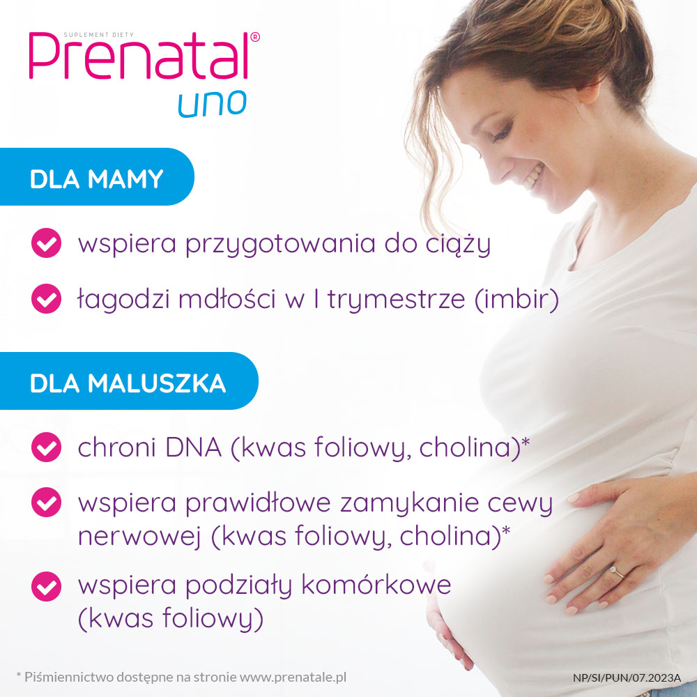 Prenatal Uno, planowanie i 1. trymestr ciąży, 30 szt.