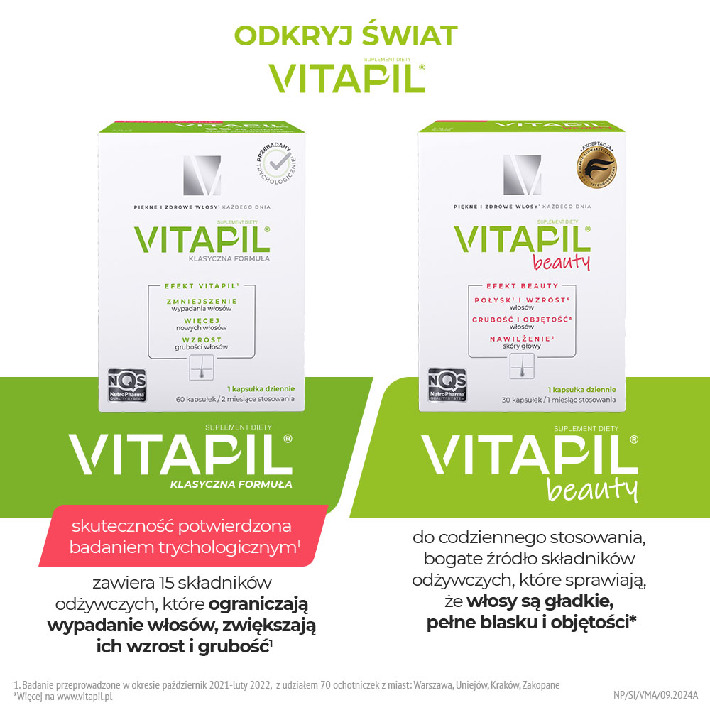 VITAPIL mama , przy wypadaniu włosów po ciąży i podczas karmienia piersią, 60 szt.
