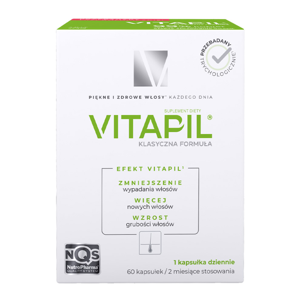 Vitapil z biotyną, przy wzmożonym wypadaniu włosów, 60 szt.
