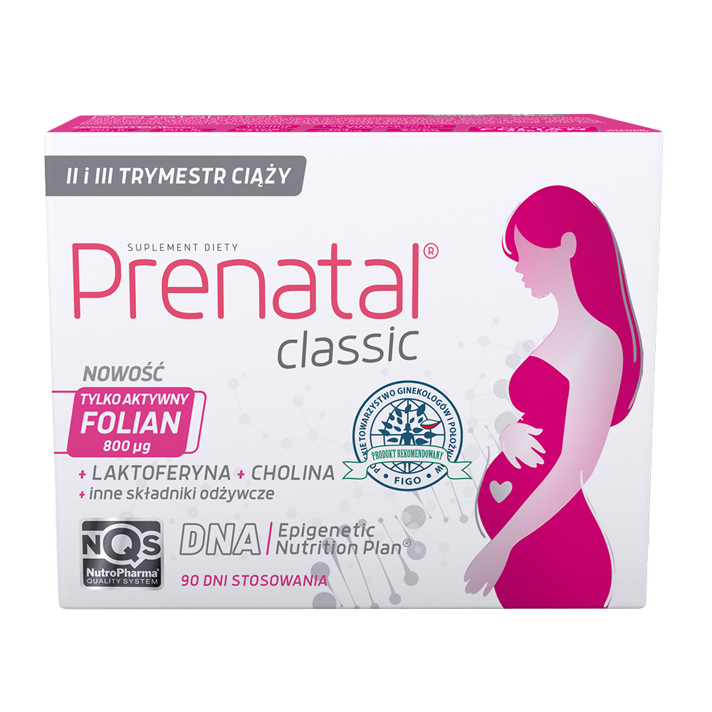 Prenatal Classic witaminy dla kobiet w ciąży (od 13. tygodnia) i karmiących piersią, 90 szt.