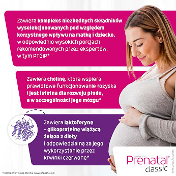 Prenatal Classic, witaminy dla kobiet w ciąży (od 13. tygodnia) i karmiących piersią, 90 szt.