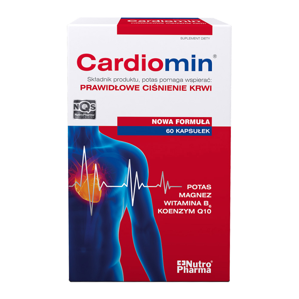 Cardiomin kapsułki ze składnikami regulującymi ciśnienie krwi, 60 szt.