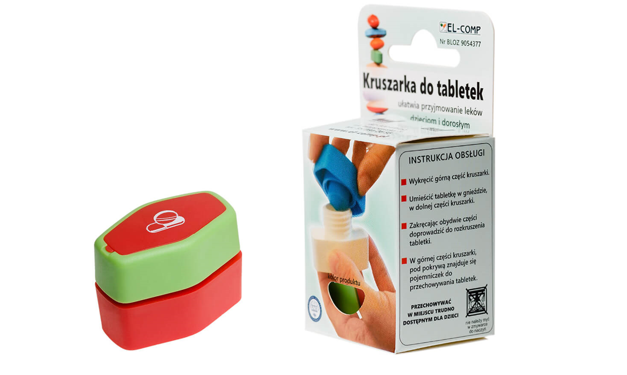 Kruszarka do tabletek  ułatwiająca przyjmowanie leków dzieciom i dorosłym, 1 szt.