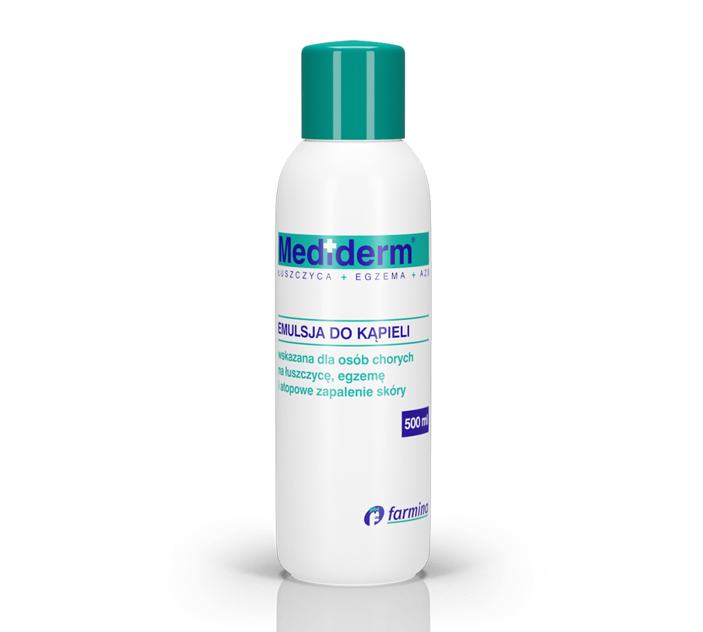 Mediderm Bath emolient do kąpieli dla osób chorych na łuszczycę, egzemę, atopowe zapalenie skóry, 500 ml
