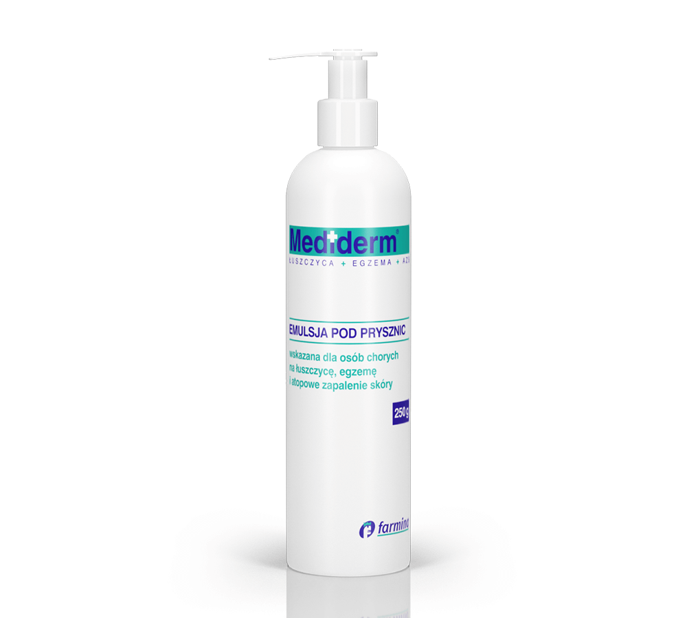 Mediderm Shower nawilżająca emulsja pod prysznic dla osób chorych na łuszczycę, egzemę, atopowe zapalenie skóry, 250 g