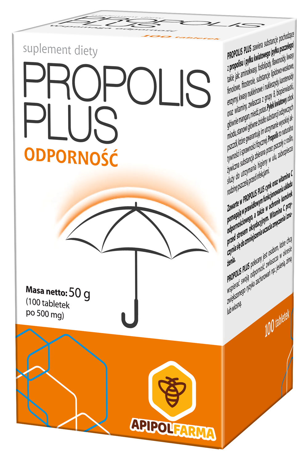 Propolis Plus tabletki ze składnikami wzmacniającymi układ odpornościowy, 100 szt.
