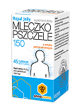 Royal Jelly Mleczko pszczele 150 tabletek do ssania o smaku pomarańczowym ze składnikami wspomagającymi sprawność fizyczną i psychiczną, 45 szt.