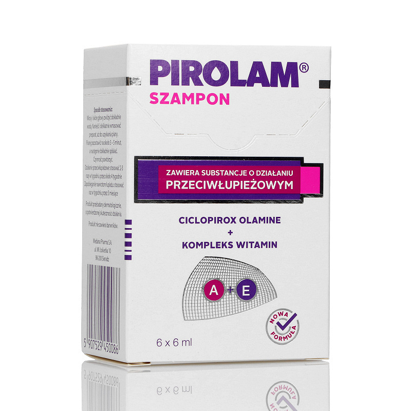 Pirolam szampon, przeciwłupieżowy, 6 sasz. x 6 ml
