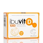 Ibuvit D 1000 kapsułki twist-off ze składnikami na niedobór witaminy D, 30 szt.