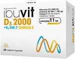 Ibuvit D3 2000 + K2 MK-7 Omega 3 kapsułki ze składnikami wzmacniającymi odporność, 30 szt.