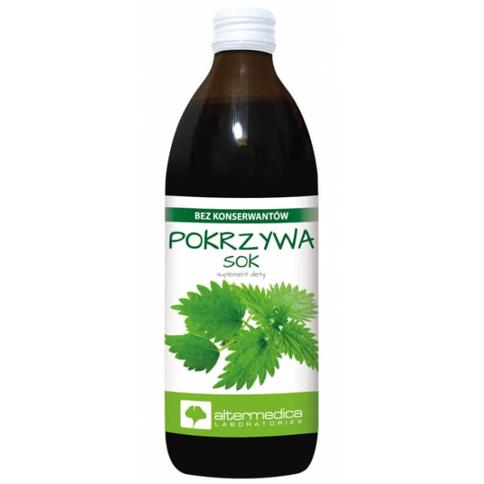 Pokrzywa Sok, płyn ze składnikami o działaniu oczyszczającym i moczopędnym, 500 ml
