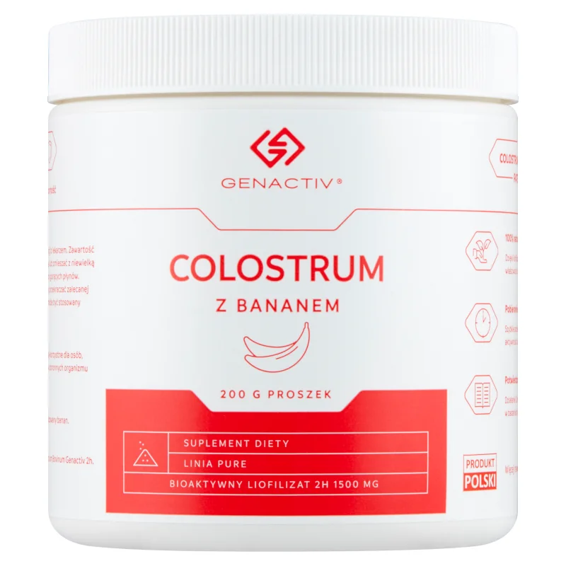 Genactiv Colostrum z bananem, proszek 200 g