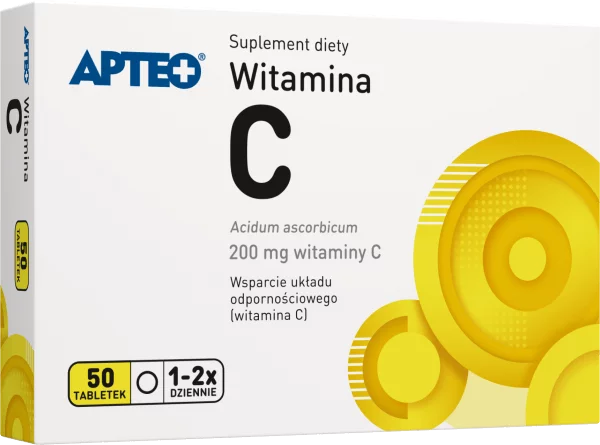 Witamina C APTEO tabletki ze składnikami wspomagającymi odporność, 50 szt.