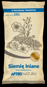 Siemię lniane APTEO, zioła z błonnikiem na prawidłową pracę jelit, 250 g