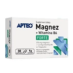 Magnez Forte + Witamina B6 APTEO kapsułki ze składnikami wspierającymi przy skórczach mięśni i zmęczeniu, 30 szt.
