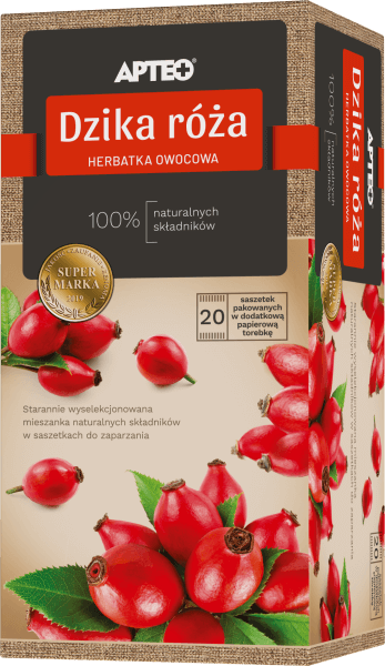 Dzika róża APTEO, herbata ziołowo-owocowa z dziką róźą, 20 sasz. x 3 g
