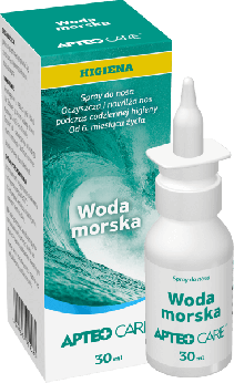 Woda morska APTEO CARE, spray do codziennej higieny nosa, 30 ml