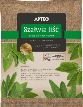 Szałwia liść APTEO, zioła wspomagające trawienie, odporność, 50 g