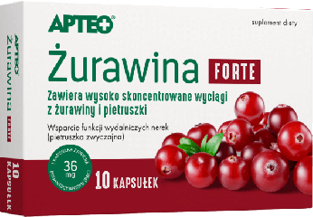 Żurawina Forte APTEO, kapsułki ze składnikami wspierającymi funkcję wydalniczą nerek, 10 szt.