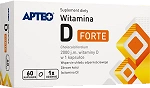 Witamina D Forte APTEO kapsułki ze składnikami wspierającymi  odporność, zdrowe kości, zęby, 60 szt.