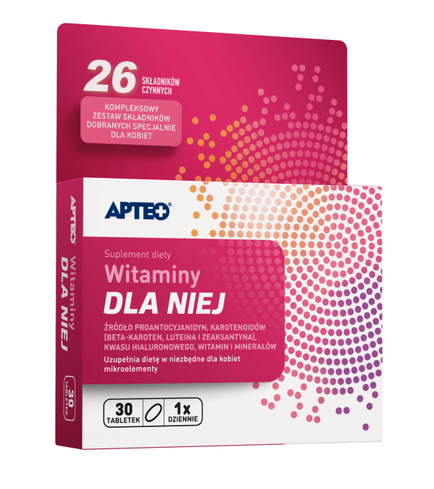 Witaminy dla Niej APTEO, tabletki z kompleksowym zestawem mikroelementów dla kobiet, 30 szt.