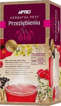 Herbatka przy przeziębieniu APTEO, zioła ze składnikami wspomagającymi odporność, 20 sasz. x 2 g