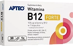 Witamina B12 Forte APTEO kapsułki ze składnikami wspierającymi prawidłową produkcję czerwonych krwinek, 30 szt.